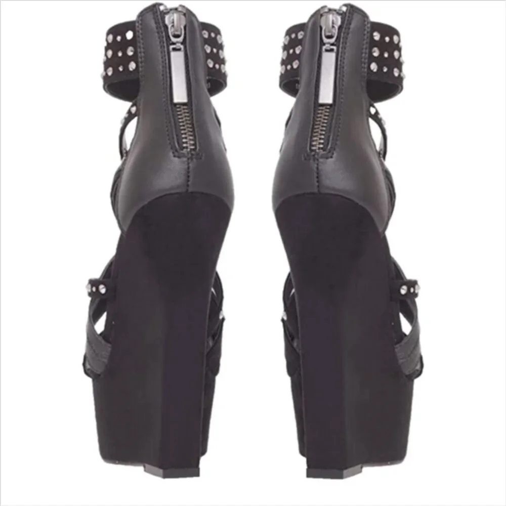 Carvela x Kurt Geiger Gertrude Embellished Wedge Platform Heels
